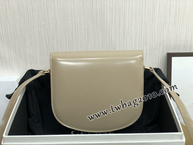 Celine專櫃2023新款凱旋門馬鞍包 賽琳TEEN BESACE TRIOMPHE亮澤牛皮革手袋 sldj2287